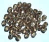 50 6mm Faceted Cathedral Coated Smoke Topaz